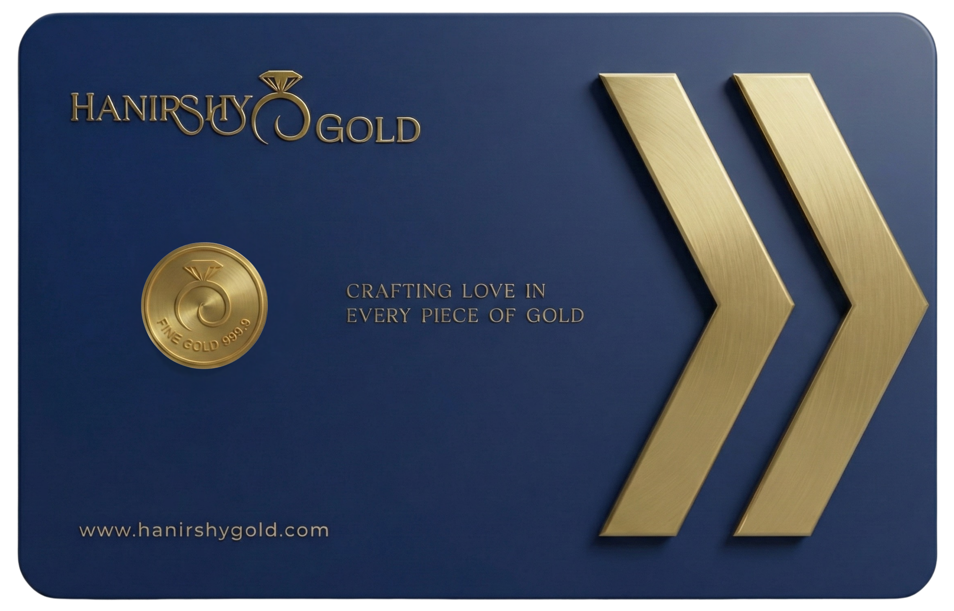 Hanirshy Gold Bar Card 999.9 Limited Series (0.1g)